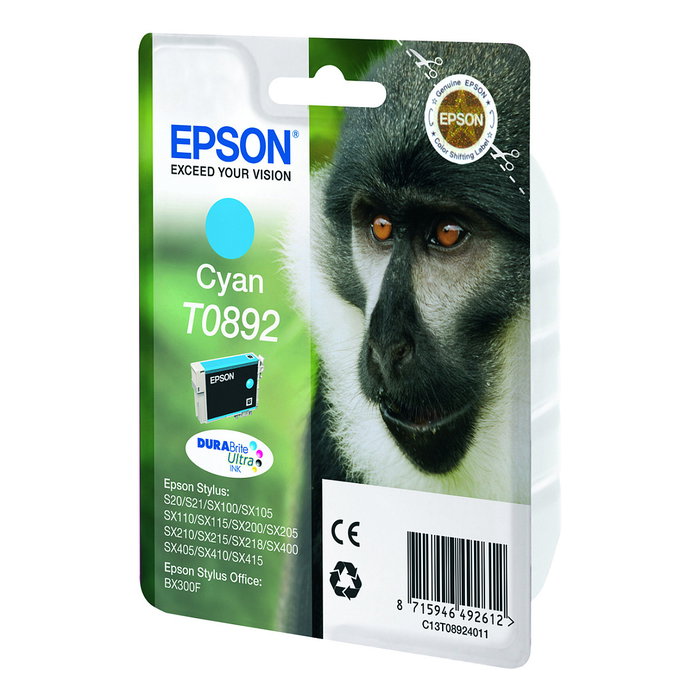 Epson T0892 Cartucho de Tinta Cian DURABrite Ultra