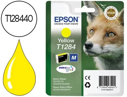 Epson T1284 Cartucho de Tinta Amarillo DURABrite Ultra Epson T1284 Cartucho de Tinta Amarillo DURABrite Ultra