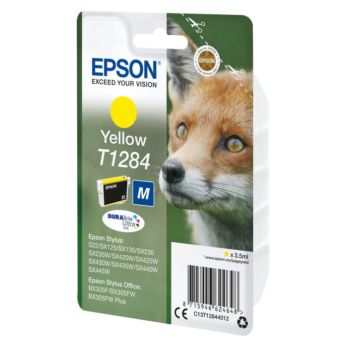 Epson T1284 Cartucho de Tinta Amarillo DURABrite Ultra Epson T1284 Cartucho de Tinta Amarillo DURABrite Ultra