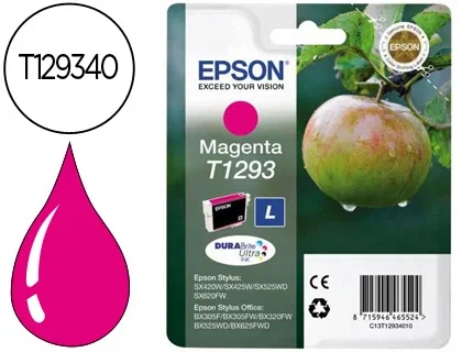 Epson T1293 Cartucho Magenta Original, C13T12934012