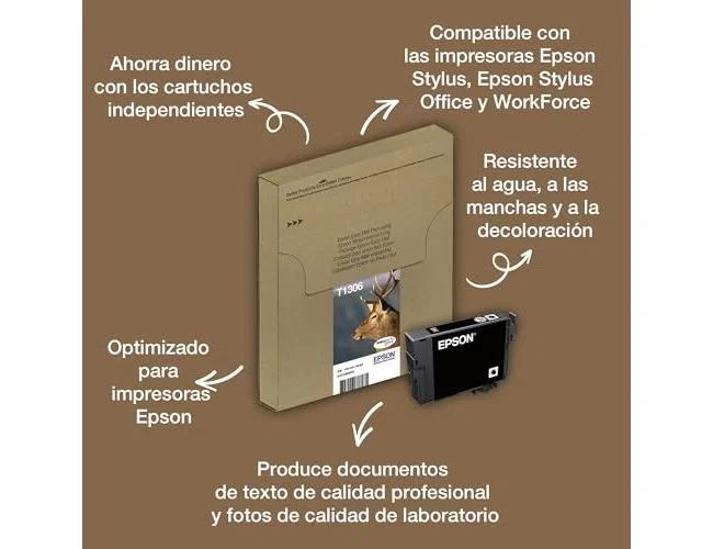 Epson T1304 Cartucho de Tinta Amarillo XL (C13T13044012) Armario Original
