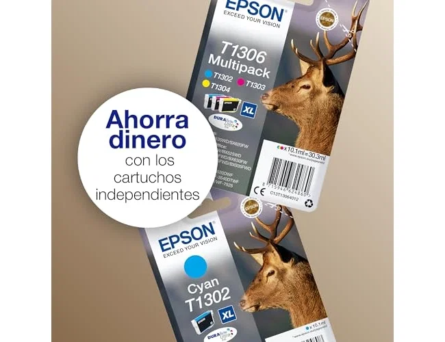 Epson T1304 Cartucho de Tinta Amarillo XL (C13T13044012) Armario Original