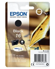 Epson C13T16214022 Cartucho de Tinta Original Negro XL 175 páginas para Workforce WF-2010, 2510, 2520, 2530, 2540, 2630, 2650, 2660, 2750, 2760