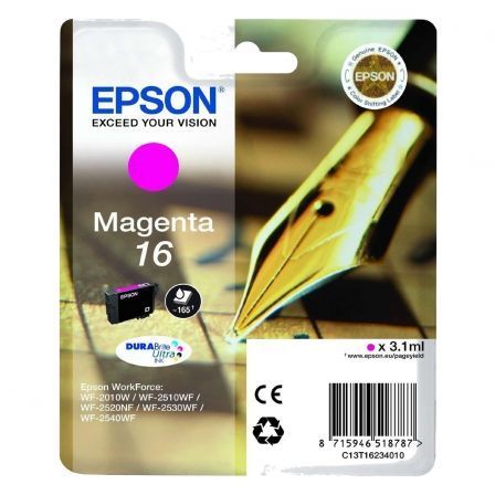 Epson Cartucho DURABrite Ultra 16 Magenta C13T16234012 Epson Cartucho DURABrite Ultra 16 Magenta C13T16234012