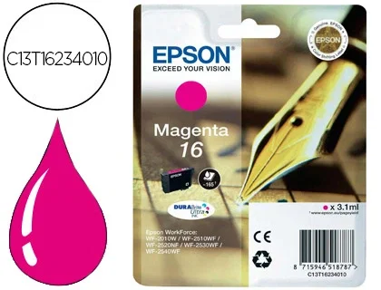 Epson Cartucho DURABrite Ultra 16 Magenta C13T16234012 Epson Cartucho DURABrite Ultra 16 Magenta C13T16234012