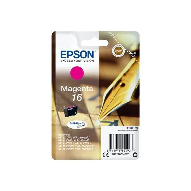 Epson Cartucho DURABrite Ultra 16 Magenta C13T16234012 Epson Cartucho DURABrite Ultra 16 Magenta C13T16234012