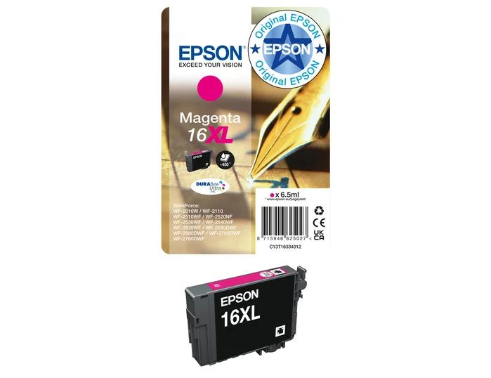 Epson Cartucho de Tinta Magenta 16XL DURABrite Ultra C13T16334012 con 6,5 ml de capacidad. (Original)「description」:提示的 HTML 内容。 Epson Cartucho de Tinta Magenta 16XL DURABrite Ultra C13T16334012 con 6,5 ml de capacidad. (Original)「description」:提示的 HTML 内容。