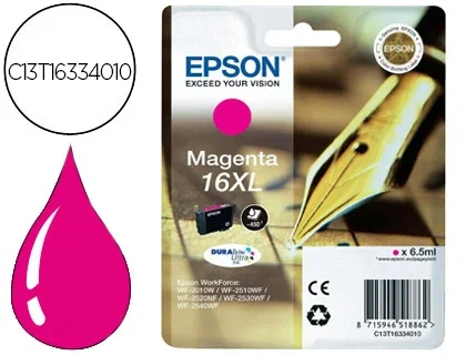 Epson Cartucho de Tinta DURABrite Ultra 16XL Magenta C13T16334012