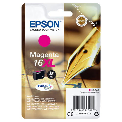 Epson Cartucho de Tinta DURABrite Ultra 16XL Magenta C13T16334012