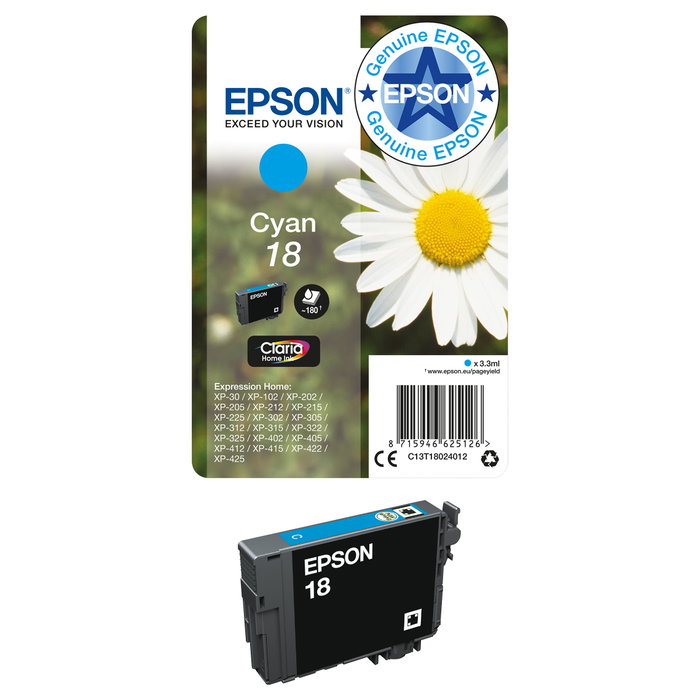 Epson Cartucho de Tinta Negro nº18 T18014012