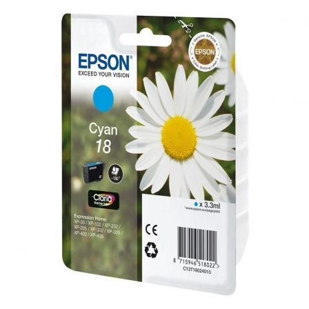 Epson Cartucho de Tinta Cian nº18 Claria Home C13T18024012 Original Epson Cartucho de Tinta Cian nº18 Claria Home C13T18024012 Original