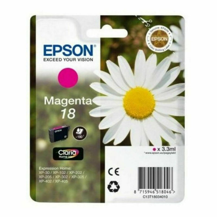 Epson Cartucho Magenta T18 3.3 ml para Expression Home XP-102/205/305/405 Epson Cartucho Magenta T18 3.3 ml para Expression Home XP-102/205/305/405