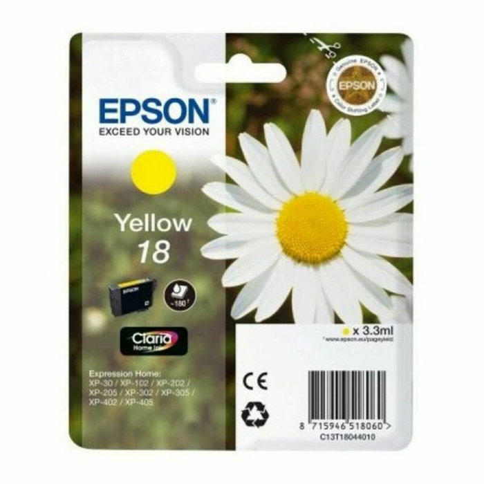 Epson Cartucho de Tinta Amarillo nº18 C13T18044012 Claria Home Ink Epson Cartucho de Tinta Amarillo nº18 C13T18044012 Claria Home Ink