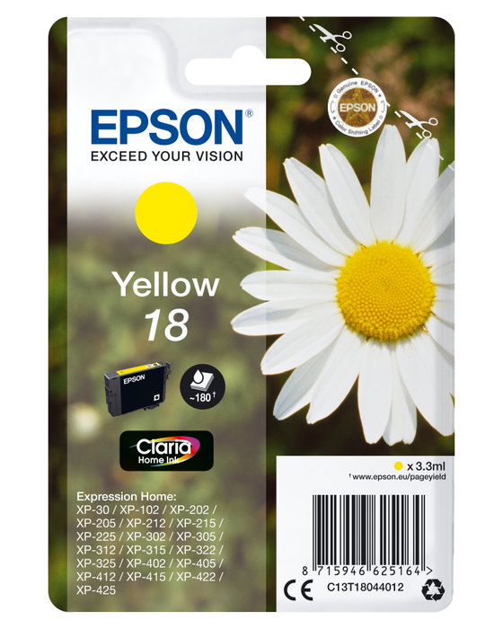 EPSON Cartucho de Tinta Expression Home XP-102/205/305/405 Amarillo T180440
