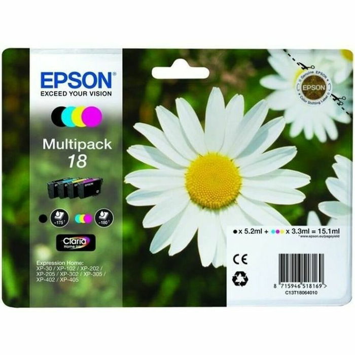 Epson Multipack Daisy T1806 - Negro, Cian, Magenta, Amarillo Epson Multipack Daisy T1806 - Negro, Cian, Magenta, Amarillo