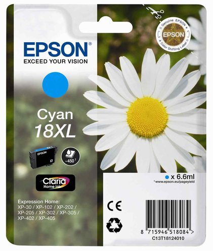 Epson Cartucho de tinta 18XL Cian Claria Home Epson Cartucho de tinta 18XL Cian Claria Home