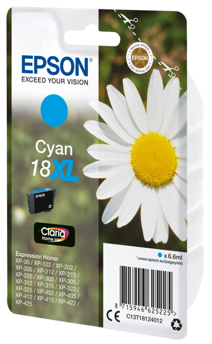 Epson Cartucho de tinta 18XL Cian Claria Home Epson Cartucho de tinta 18XL Cian Claria Home