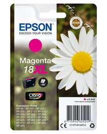 Epson T18XL Magenta Tinta Original para Expression Home XP-102, XP-205, XP-305, XP-405 (Capacidad 470 Pág)