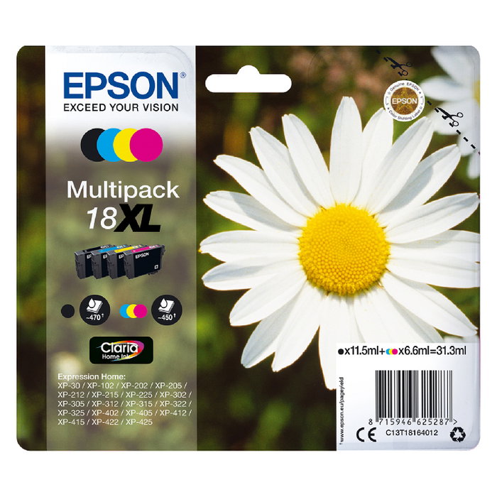 Epson Multipack 18XL (C13T18164012) de alta capacidad con 4 colores
