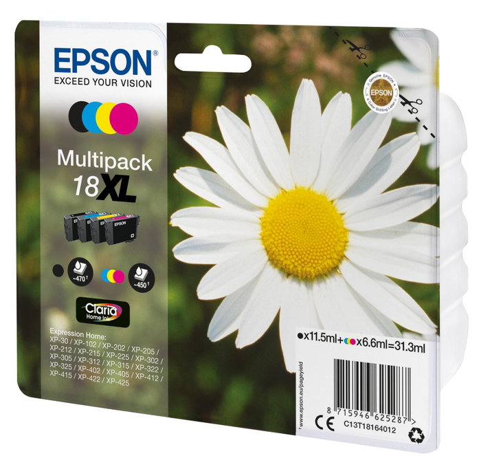 Epson Multipack 18XL (C13T18164012) de alta capacidad con 4 colores