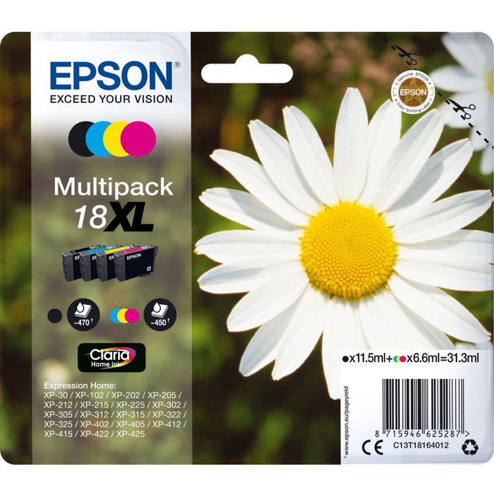 Epson Multipack 18XL (C13T18164012) de alta capacidad con 4 colores