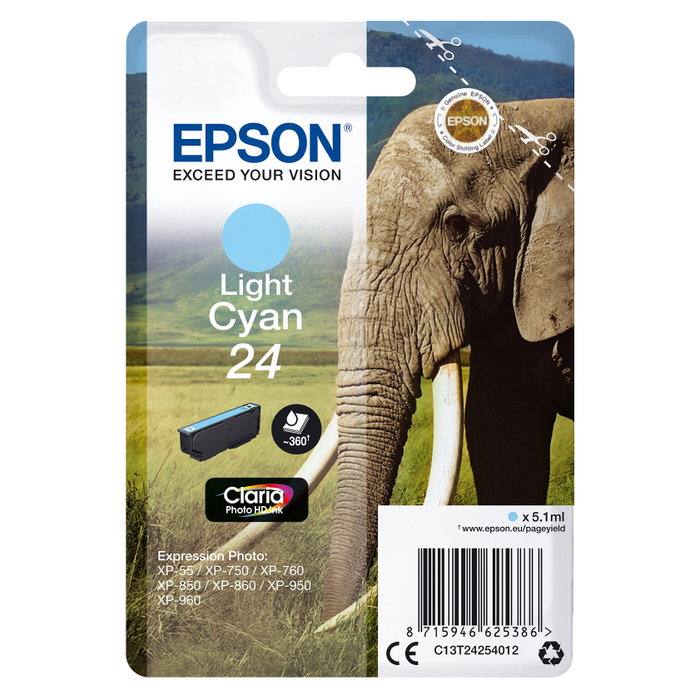 Epson Claria Photo HD Cartucho de Tinta Cian Claro 24 C13T24254012