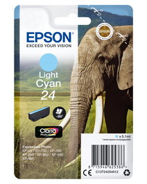 Epson Claria Photo HD Ink Cartucho Cian Claro 24