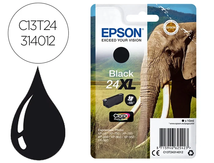 Epson Cartucho de Tinta Claria Photo HD Negro 24XL T2431
