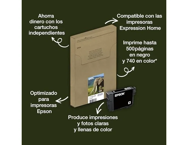Epson Claria Photo HD Ink Cartucho Amarillo 24XL C13T24344012 Epson Claria Photo HD Ink Cartucho Amarillo 24XL C13T24344012