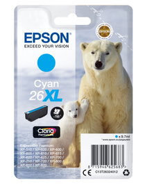 Epson Cartucho de Tinta Claria Premium 26XL Cian Alta Capacidad C13T26324012