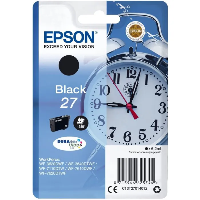 Epson Cartucho de Tinta nº27 Negro DURABrite Ultra C13T27014012 Epson Cartucho de Tinta nº27 Negro DURABrite Ultra C13T27014012