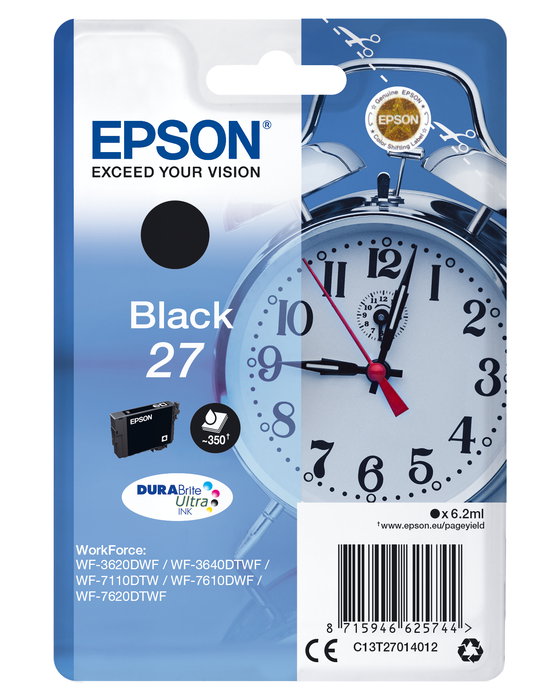 Epson WorkForce WF-3000 y WF-7000 Cartucho Negro nº27 Epson WorkForce WF-3000 y WF-7000 Cartucho Negro nº27