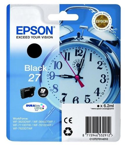 Epson Cartucho de Tinta nº27 Negro DURABrite Ultra C13T27014012 Epson Cartucho de Tinta nº27 Negro DURABrite Ultra C13T27014012