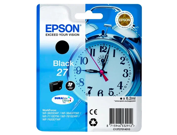 Epson Cartucho de Tinta nº27 Negro DURABrite Ultra C13T27014012 Epson Cartucho de Tinta nº27 Negro DURABrite Ultra C13T27014012