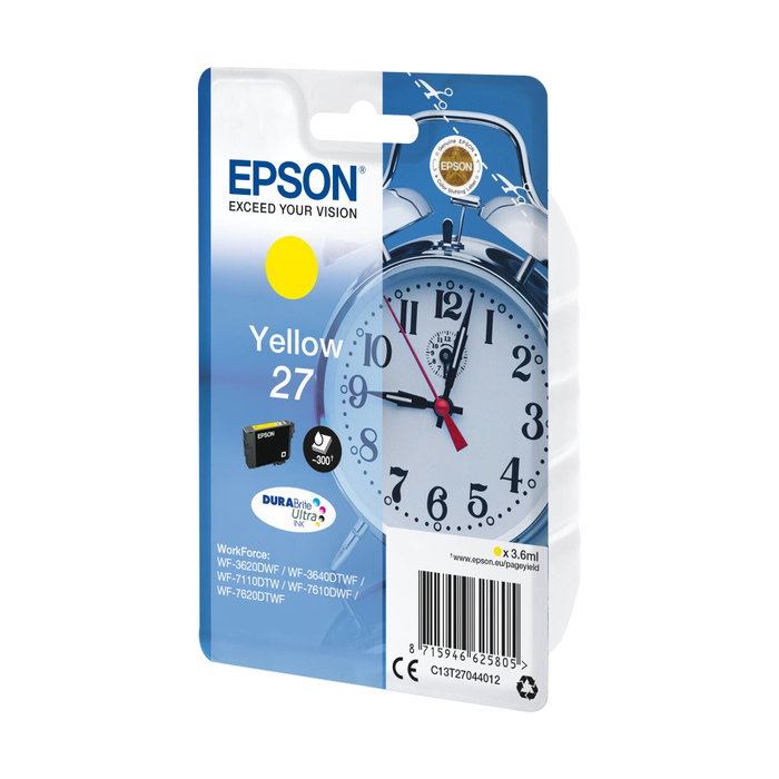 Epson Cartucho de Tinta nº27 Amarillo C13T27044012 DURABrite Ultra Epson Cartucho de Tinta nº27 Amarillo C13T27044012 DURABrite Ultra