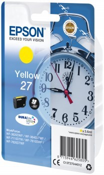 Epson Cartucho de Tinta nº27 Amarillo C13T27044012 DURABrite Ultra Epson Cartucho de Tinta nº27 Amarillo C13T27044012 DURABrite Ultra
