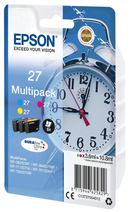 Epson Multipack de Tinta 27 C13T27054012 (Cian, Magenta, Amarillo)