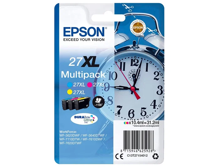 Epson Multipack de Tinta 27XL C13T27154012 (Cian, Magenta, Amarillo) de Alta Capacidad Epson Multipack de Tinta 27XL C13T27154012 (Cian, Magenta, Amarillo) de Alta Capacidad