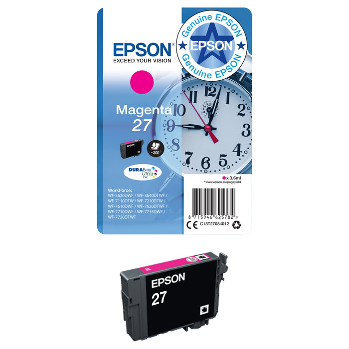Epson Multipack de Tinta 27XL C13T27154012 (Cian, Magenta, Amarillo) de Alta Capacidad Epson Multipack de Tinta 27XL C13T27154012 (Cian, Magenta, Amarillo) de Alta Capacidad