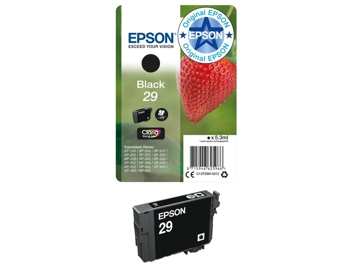 Epson Cartucho de Tinta Negro nº29 Claria Home T2981 Epson Cartucho de Tinta Negro nº29 Claria Home T2981