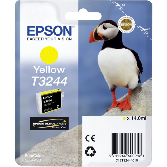 Epson T3244 Cartucho de Tinta Amarillo para SureColor SC-P400 Epson T3244 Cartucho de Tinta Amarillo para SureColor SC-P400