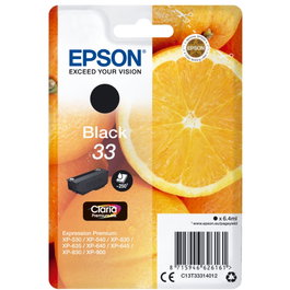 Epson Cartucho de Tinta Negro Nº33 Claria Premium T333140 para Expression Premium XP-530/XP-630/XP-900/etc. (6,4 ml) *Original*