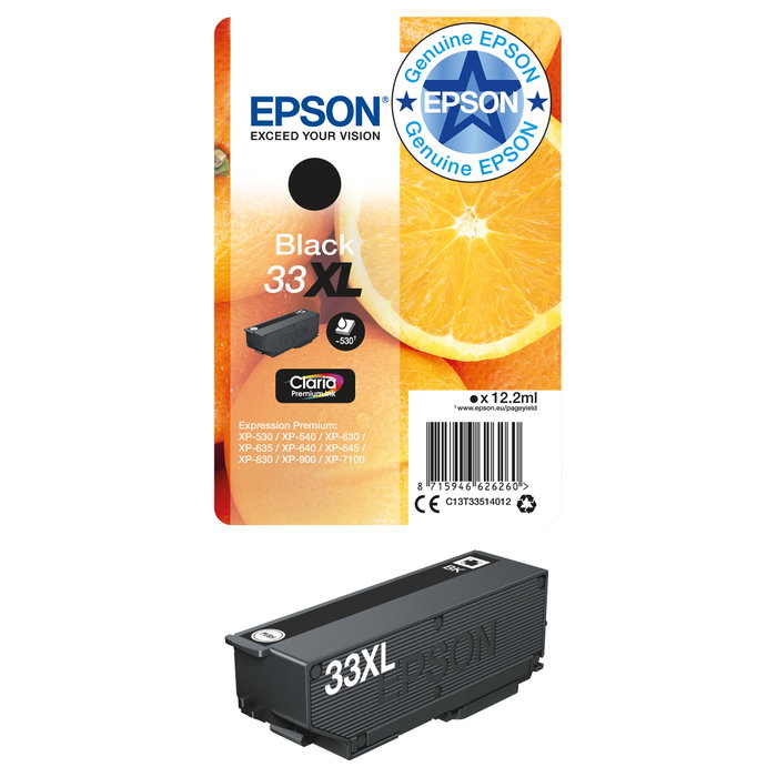 Epson Cartucho Negro 33XL Claria Premium C13T33514012