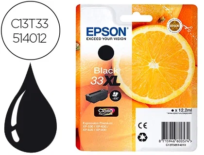 Epson Cartucho Negro 33XL Claria Premium C13T33514012