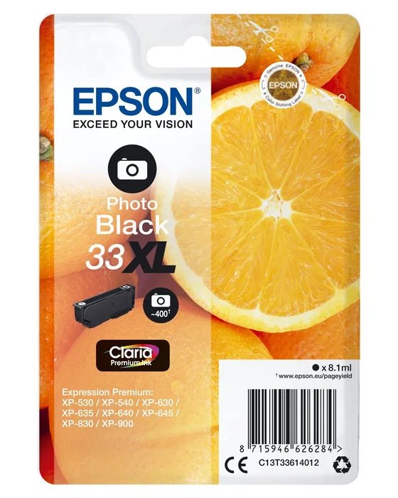 EPSON Expression Home XP-530/XP630/XP635/XP830 Cartucho Negro Foto 33XL EPSON Expression Home XP-530/XP630/XP635/XP830 Cartucho Negro Foto 33XL
