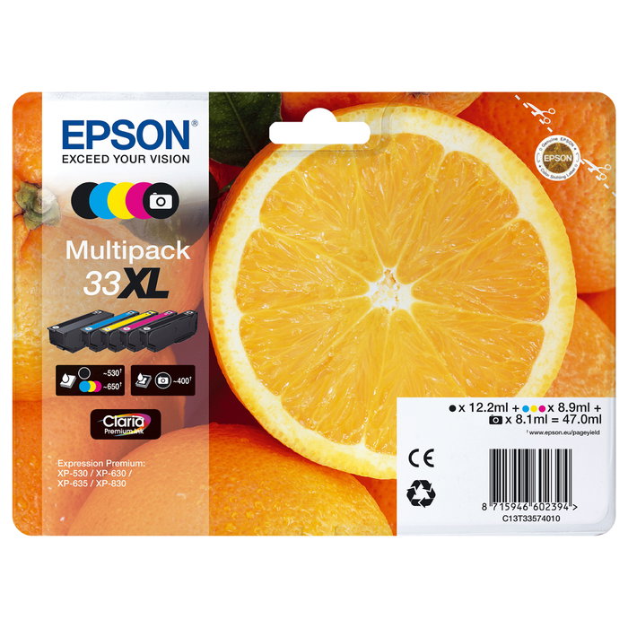 Epson Cartucho de Tinta 33XL Cian C13T33624012 Claria Premium