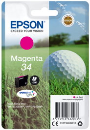Epson Cartucho de tinta 34 Magenta DURABrite Ultra C13T34634010, 4.2 ml