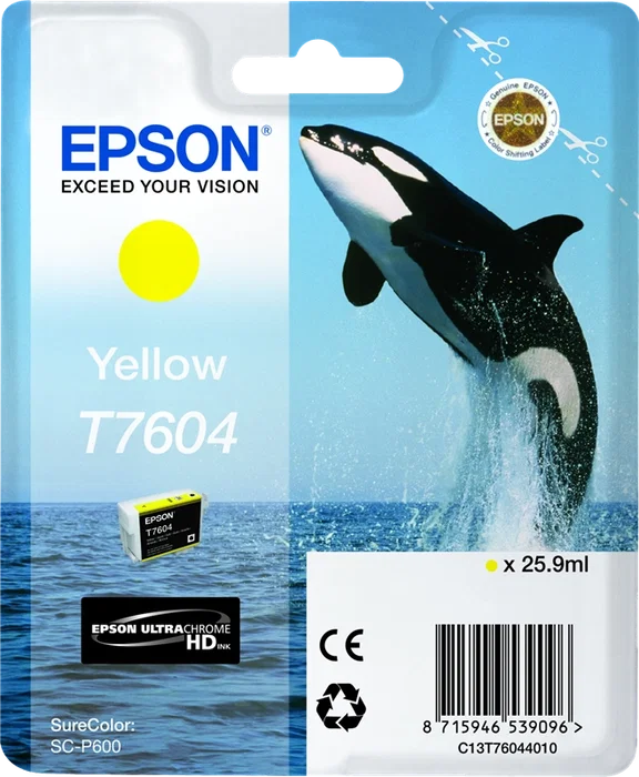 Epson Cartucho de Tinta Amarillo T7604 para SureColor SC-P600