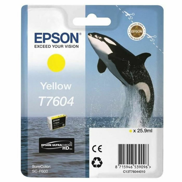 Epson Cartucho de tinta amarillo T7604 para SureColor SC-P600 Epson Cartucho de tinta amarillo T7604 para SureColor SC-P600