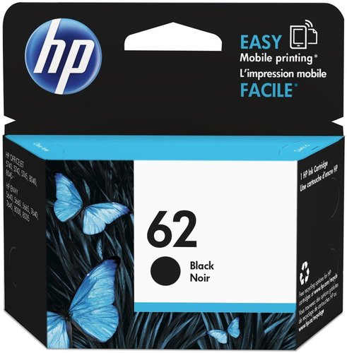 HP Cartucho de Tinta Original n.º 62 Negro (C2P04AE)